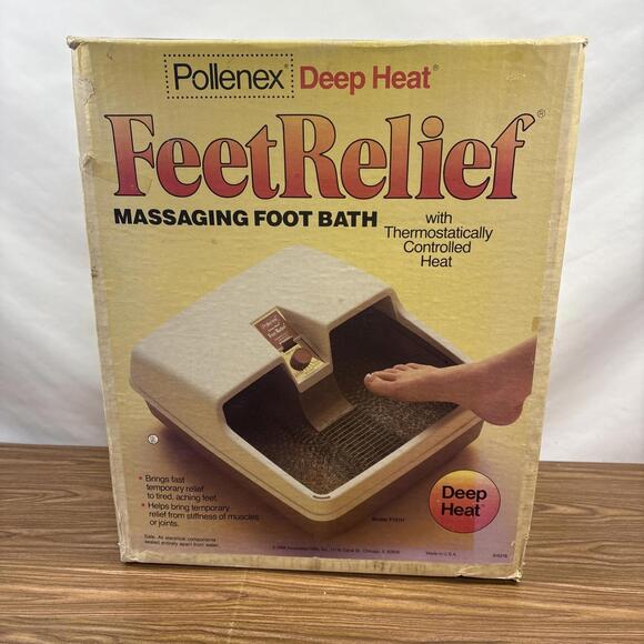 Other - Vintage Pollenex Deep Heat FootRelief Massaging Footbath Mod: F151H NEW Old Stck